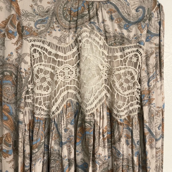 Free People | Sweet Thing Slip Tea Tunic Dress Boho Gypsy Vibes Size S - Picture 6 of 9